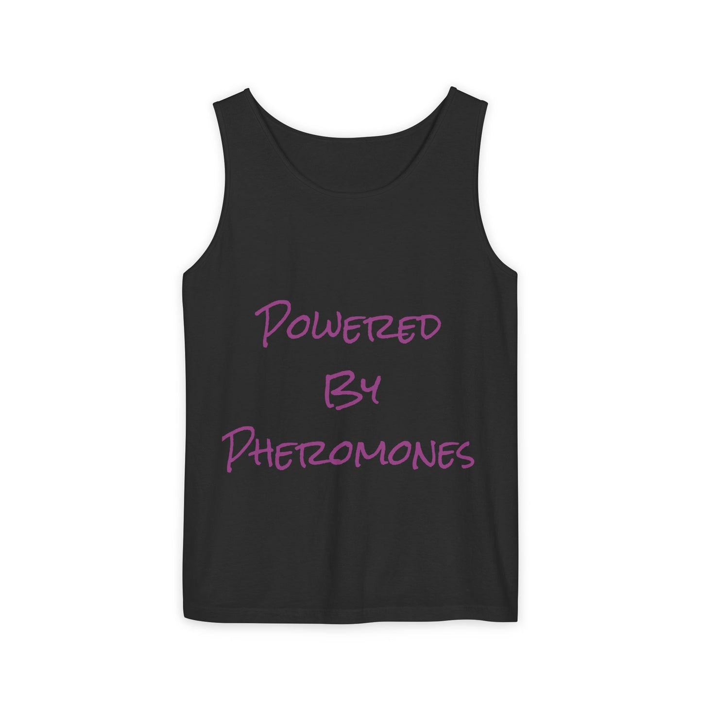 Pheromone Powered Unisex Tank Top, Summer Vibes Shirt, Beachwear, Festival Apparel, Casual Gift for Friends, Vivid Graphic Tee