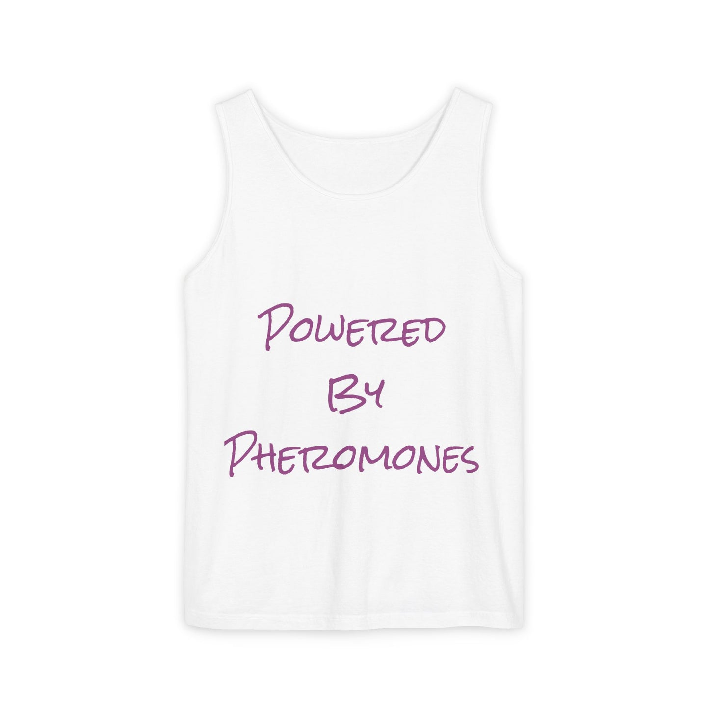 Pheromone Powered Unisex Tank Top, Summer Vibes Shirt, Beachwear, Festival Apparel, Casual Gift for Friends, Vivid Graphic Tee