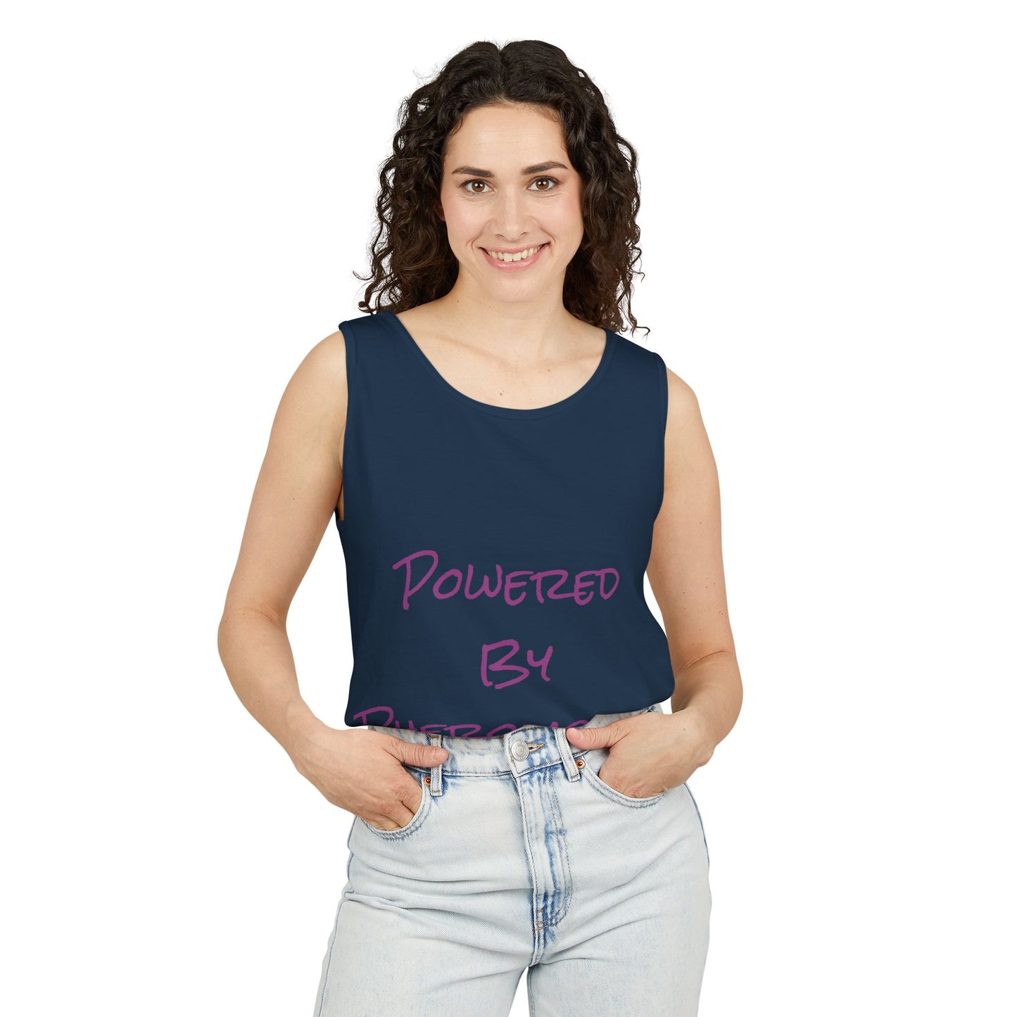 Pheromone Powered Unisex Tank Top, Summer Vibes Shirt, Beachwear, Festival Apparel, Casual Gift for Friends, Vivid Graphic Tee